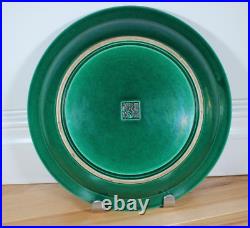 Very nice dekoration Ming Dynasty China green plate 20 TH, Very large, signed