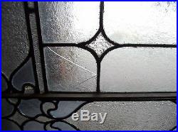 Very nice ornate stained and text glass window earth tone (SG 1563)