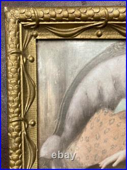 Victorian Ornate Gold Gilt Gesso 9x12 Picture Frame Antique Very Nice