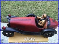 Vintage 1926 Bugatti Racecar Resin Model Large 27 Antique Collectable Very Nice