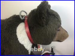 Vintage 24 STEIFF BEAR ON WHEELS Pull Toy Original Ear Button Tags VERY NICE