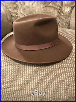 Vintage 50s Dobbs Westward Beaver Fur Fedora Hat 7 1/4 Very Nice