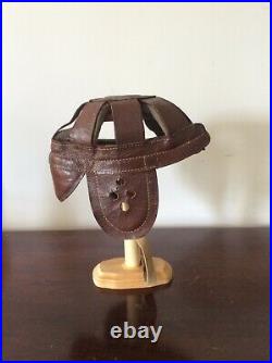 Vintage 8 Spoke Reach Leather Football Helmet 1900's Very Nice