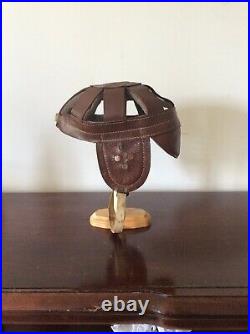 Vintage 8 Spoke Reach Leather Football Helmet 1900's Very Nice