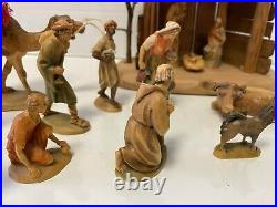 Vintage ANRI Karl Kuolt Wood Nativity Set 28 Pieces VERY NICE