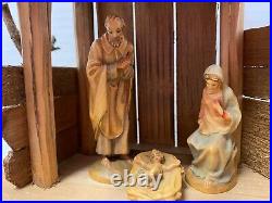Vintage ANRI Karl Kuolt Wood Nativity Set 28 Pieces VERY NICE