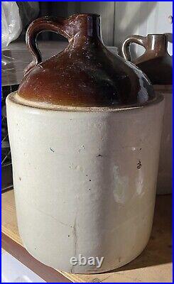 Vintage Antique 4 Gallon Western Stoneware crock jug Illinois USA very nice