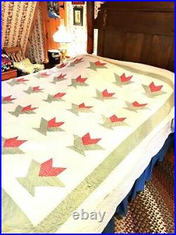 Vintage Antique Basket Quilt/ Wall Hanging Very Nice Old Quilt 73X73 in