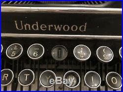 Vintage Antique Black Underwood Typewriter Champion Model Very Nice