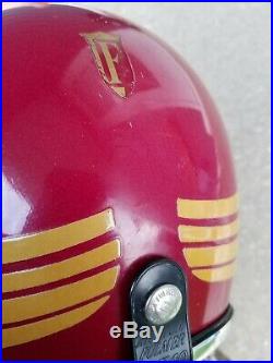 Vintage Arthur Fulmer AF40 Helmet Red with Gold Wings Very Nice Bell Buco Simpson