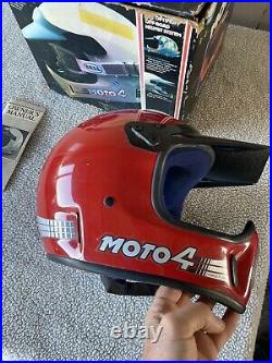 Vintage Bell Moto 4 Red Motorcycle Helmet 7 1/4 Very Nice