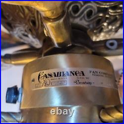 Vintage Casablanca Broadway Limited Ceiling Fan with Light Kit TESTED VERY NICE