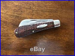 Vintage Case XX 6217 Loom Fixer Folding Knife Very Nice Red Bone Antique