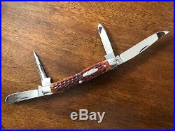 Vintage Case XX 64047P Folding Knife Rare Not- PU Very Nice Red Bone Antique