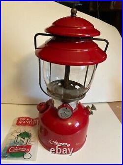 Vintage Coleman 200A Red Lantern October 1963 Very Nice