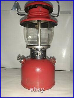 Vintage Coleman Red Model 200A Gas Lantern, July 1953, Very Nice Working cond