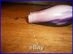 Vintage Corning Glass Purple Swirl Hand Blown End Of Day Sock Darner Very Nice