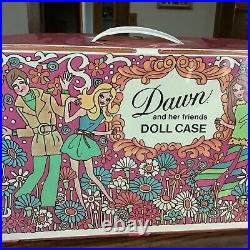 Vintage Dawn and Her Friends Lot of 5 Dolls, Case, Clothes & Acessories VERY NICE