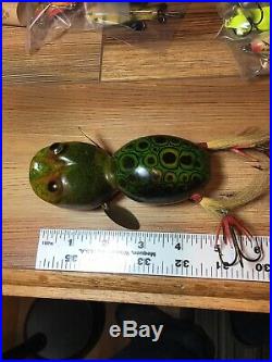 Vintage Fishing Lure Rare Bud Stewart Spotted Frog Beauty Very Nice Old Michigan