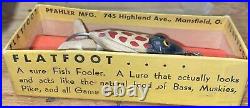 Vintage Fishing Lure Very Rare Pfahler Mfg Co. Ohio Flatfoot Frog With Box Nice