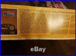 Vintage Golden T 1/8 Scale T-Bucket Ford Street Rod, Monogram, c1985, VeryNICE