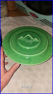 Vintage Harlequin Fiestaware casserole with lid GREEN very nice