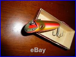 Vintage Heddon Basser 2 Hook Salmon Fishing Lure In Box. Very Nice