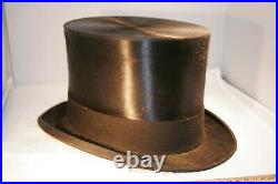 Vintage Henry Heath, Top Hat, 7 1/8, Ruth Brawler, very nice shape, Lincoln Hat