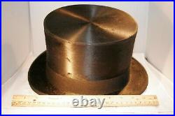 Vintage Henry Heath, Top Hat, 7 1/8, Ruth Brawler, very nice shape, Lincoln Hat