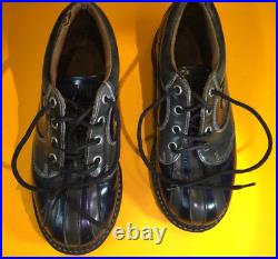 Vintage John Fluevog Angels, Black, Blue and Grey Swirl, Size 5 1/2 Very Nice