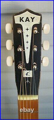 Vintage KAY Sun Burst Acoustic Parlor Guitar 1966-68's VERY NICE