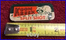 Vintage Koon Kreek Split Shot Sinkers in metal case Very Very Rare Nice Shape