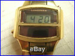 Vintage Longines Led LCD Wrist Watch Very Nice Working