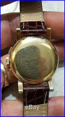 Vintage MEN'S OMEGA 14K GOLD Chronograph Wristwatch CAL. 27 CHRO T1PC VERY NICE