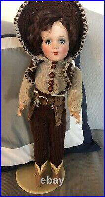 Vintage Mary Hoyer Boy Doll 14 Very Nice Cowboy 1950s