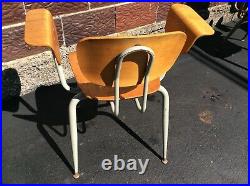 Vintage Mid Century Bentwood / Metal Chair W / Arms Very Nice