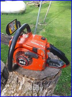 Vintage Old Homelite 360 chainsaw new intake boot very nice & runs great Antique