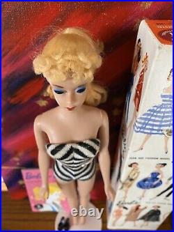 Vintage Ponytail #4 Barbie With Box, Bright Blonde All Original Very Nice