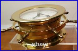 Vintage SCHATZ SHIPS BELL 8 Day 7 Jewels CLOCK Made in West Germany VERY NICE