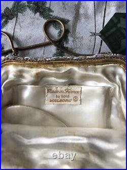 Vintage Very Nice Walborg Beaded Purse, Mirror, Coin Purse Set