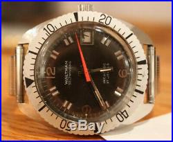 Vintage Waltham Diver watch 17 jewels For parts or repair Looks very nice