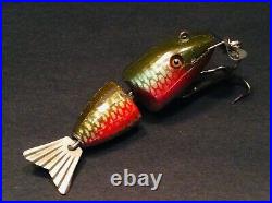 Vintage Wooden Fishing Lure (Creek Chub Baby Wiggle Fish) Very Nice