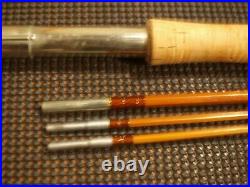 Vintage Wright & Mcgill Granger Bamboo Fly Rod 3/2 9' Case Very Nice