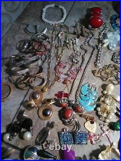 Vintage and antique jewelry lot. Many very nice signed pieces. 925, 14k, 10k