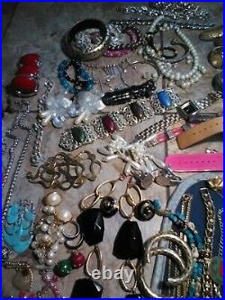 Vintage and antique jewelry lot. Many very nice signed pieces. 925, 14k, 10k