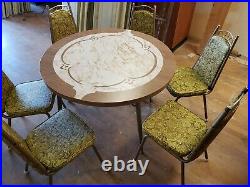 Vtg MCM Retro Kitchen Table And 6 Chairs Very Nice! Rare! One Of A Kind
