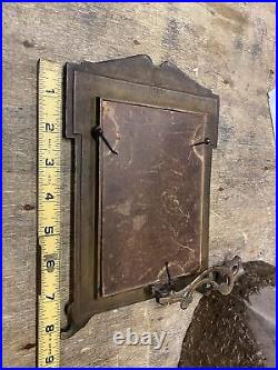 Vtg WW1 Picture Framed Brass Antique Soldier USA Doughboy Military Very Nice