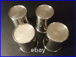 WHITING Sterling Silver Mint Julep Cups SET Of 4 No Monogram VERY Nice