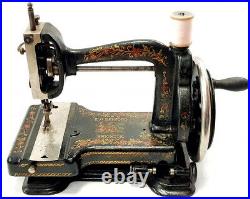 WOW very NICE rare & Antique sewing machine WITHE GEM circa 1888 USA