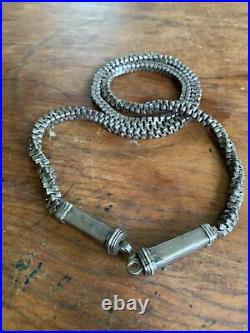 Wonderful Tribal Antique Silver Rope Chain Necklace India Nepal Tibet VERY NICE